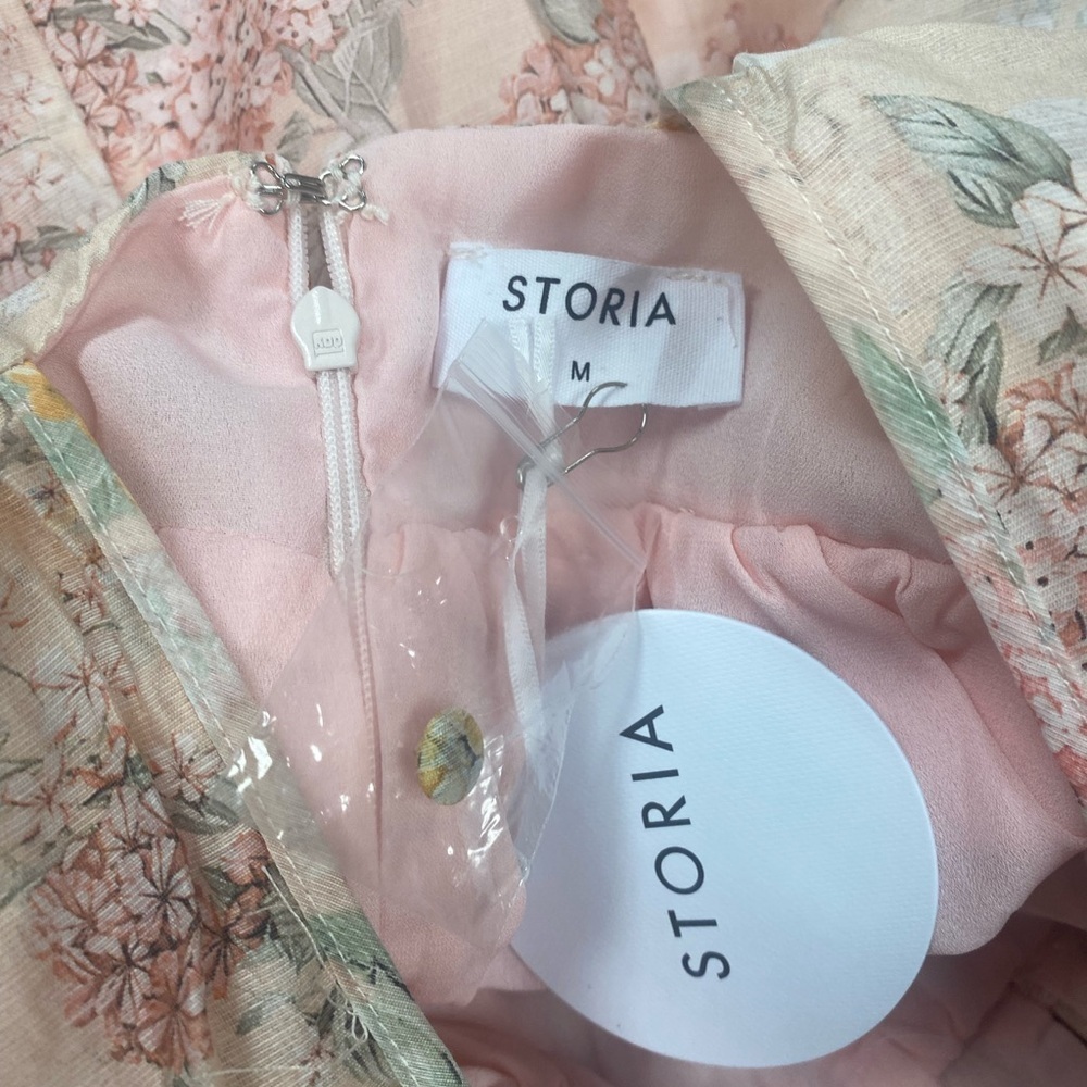 NWT STORIA Remembering Spring Floral Pleated Romper~Blush~Size M - Picture 10 of 15